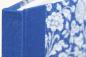 Preview: blue linen spine, cover paper blue and white with floral pattern